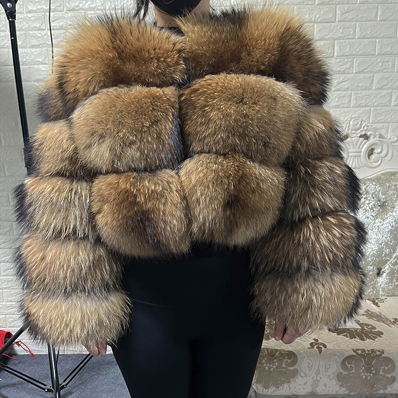 Winter Clothing Stores - Plus Size Tops Brown Fur Maomaokong