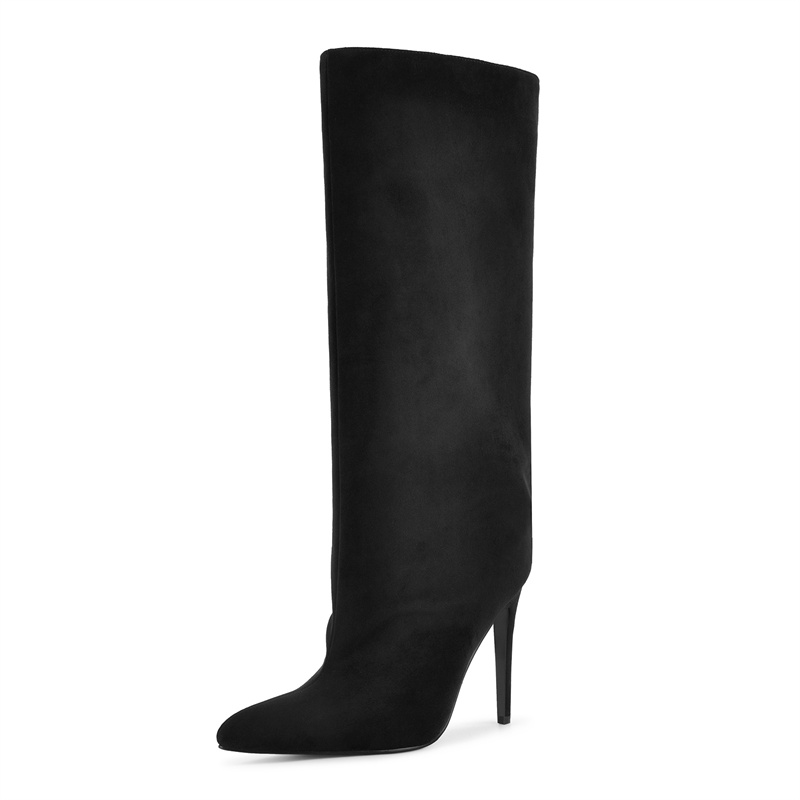 Onlymaker Black Faux Suede Kne - đánh giá và giá Winter Clothing For Woman