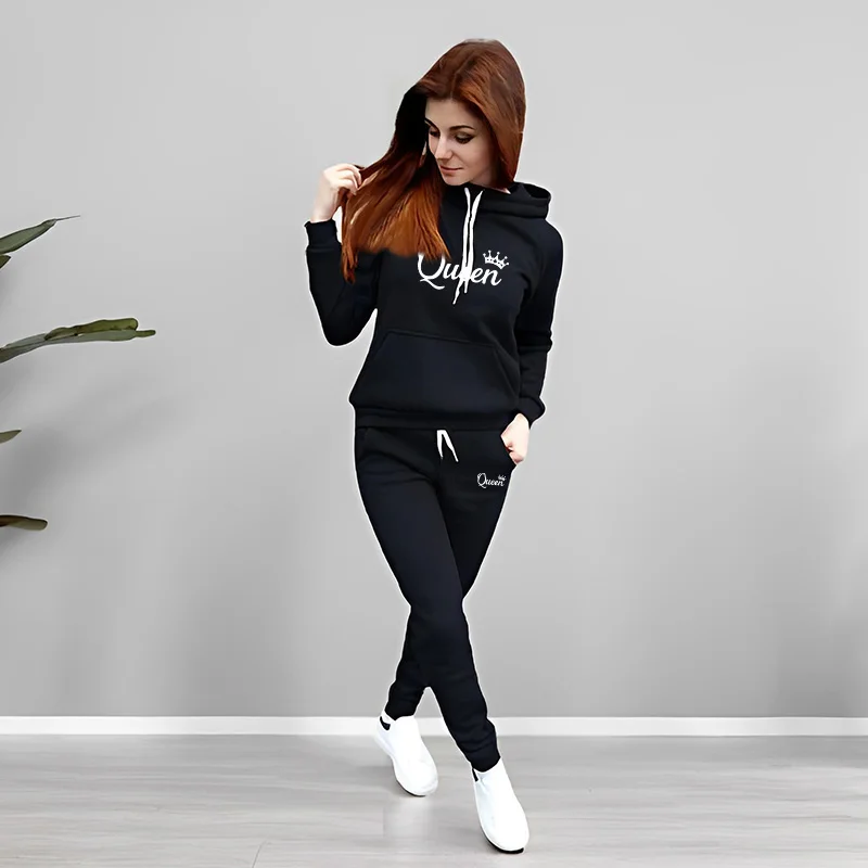 Womens Tracksuit Queen Letter  - đánh giá và giá Winter Clothing For Woman