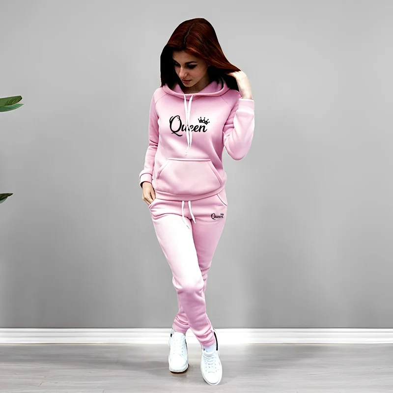 Womens Tracksuit Queen Letter  - đánh giá và giá Winter Clothing For Woman