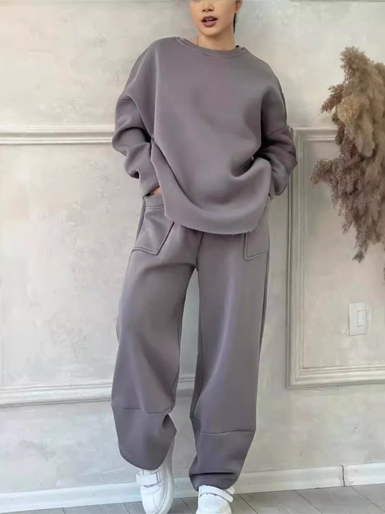 New Solid 2 Piece Set Women's  - đánh giá và giá Winter Clothing Sales
