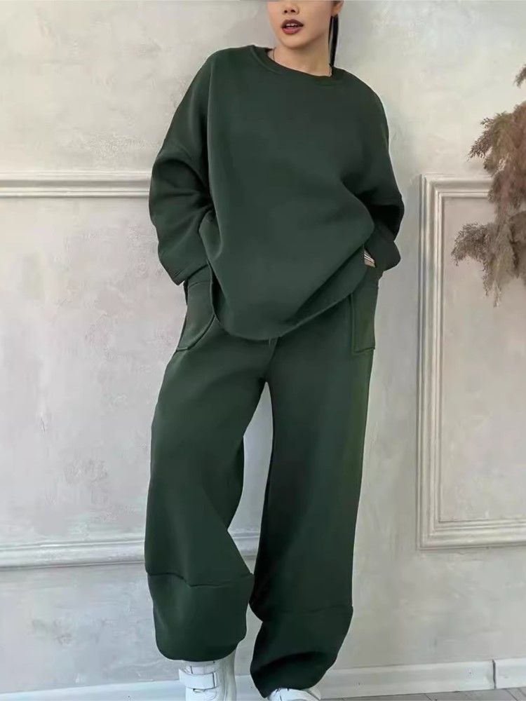 New Solid 2 Piece Set Women's  - đánh giá và giá Winter Clothing Sales