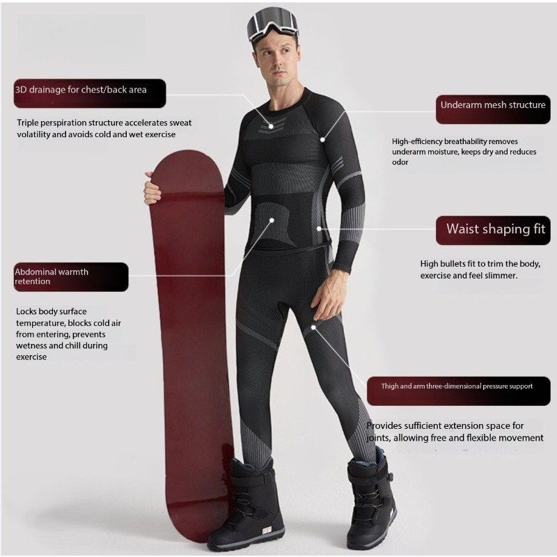 Ski Base Layer Set Men Women T - đánh giá và giá Thermal Base Layer
