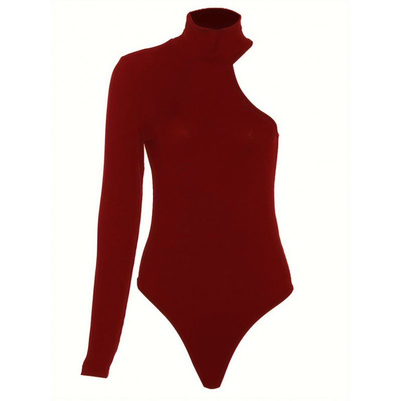 Solid Asymmetric One Shoulder  - đánh giá và giá Winter Clothing For Woman