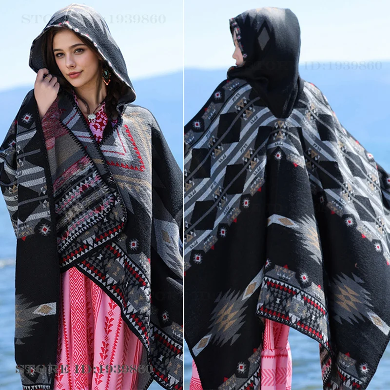 Hooded Warmth Scarf Shawl Cape - đánh giá và giá Winter Clothing Stores