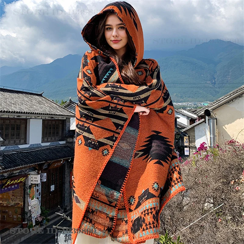 Hooded Warmth Scarf Shawl Cape - đánh giá và giá Winter Clothing Stores