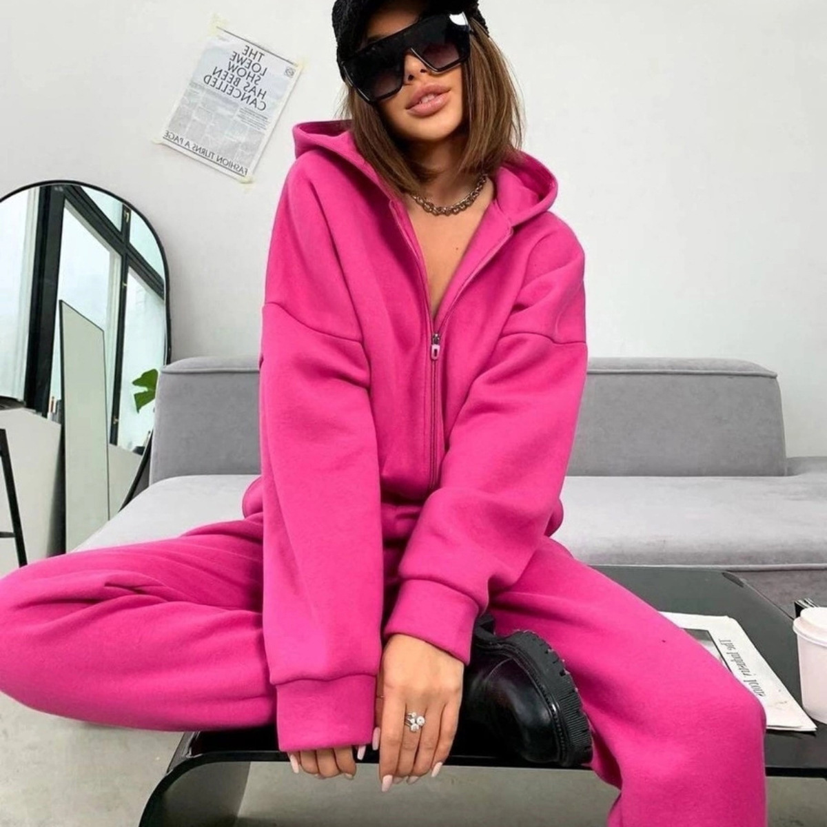 Zipper Hooded Coat Pants Sets  - đánh giá và giá Winter Clothing Sales